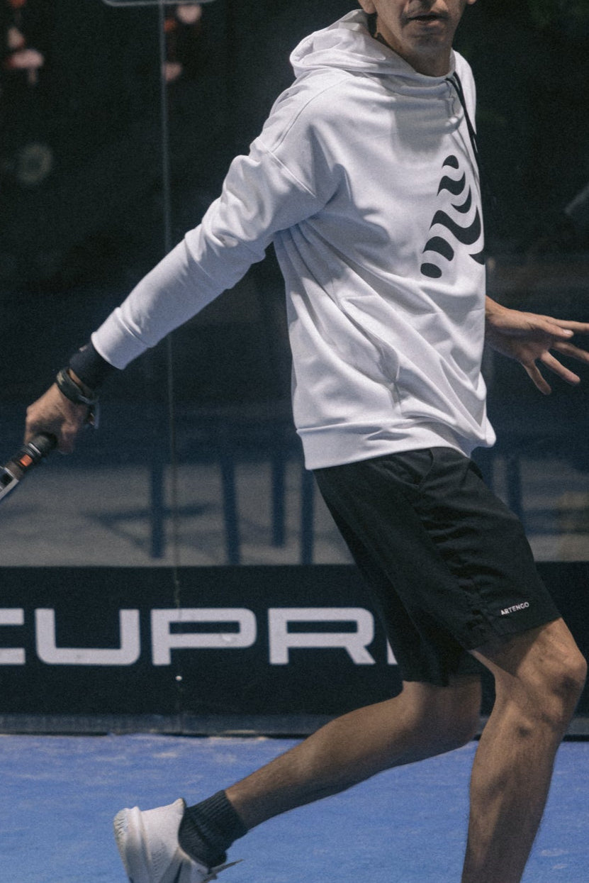 SUDADERA CAPUCHA DOBLE BLANCA