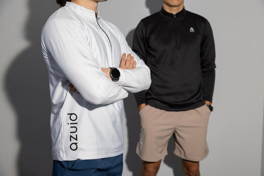SUDADERA HALF ZIP BLANCA