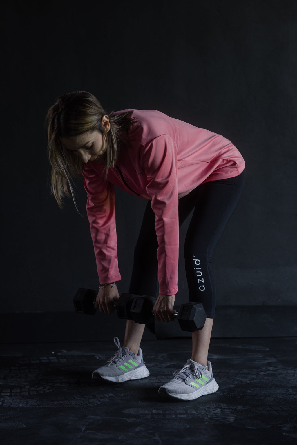 SUDADERA HALF ZIP ROSA