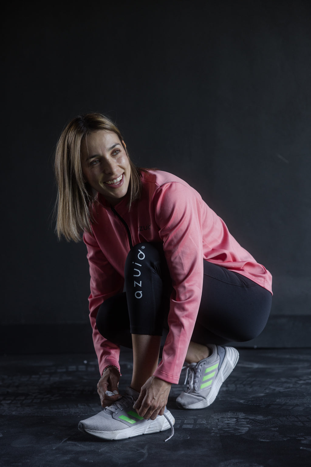 SUDADERA HALF ZIP ROSA