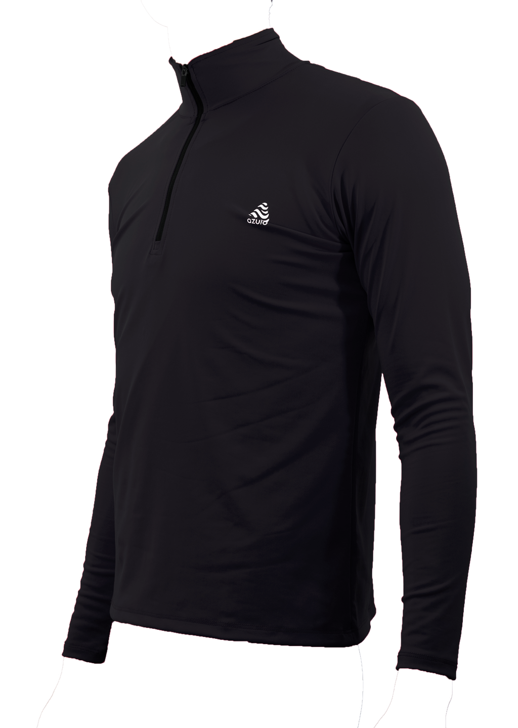 SUDADERA HALF ZIP NEGRA