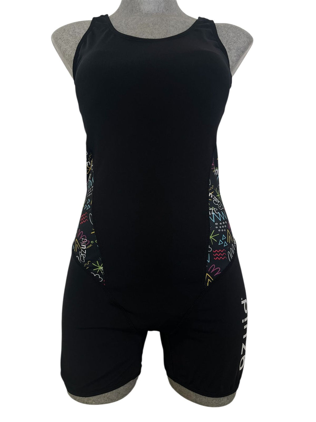 Hydro negro estampado  letras boxer mujer