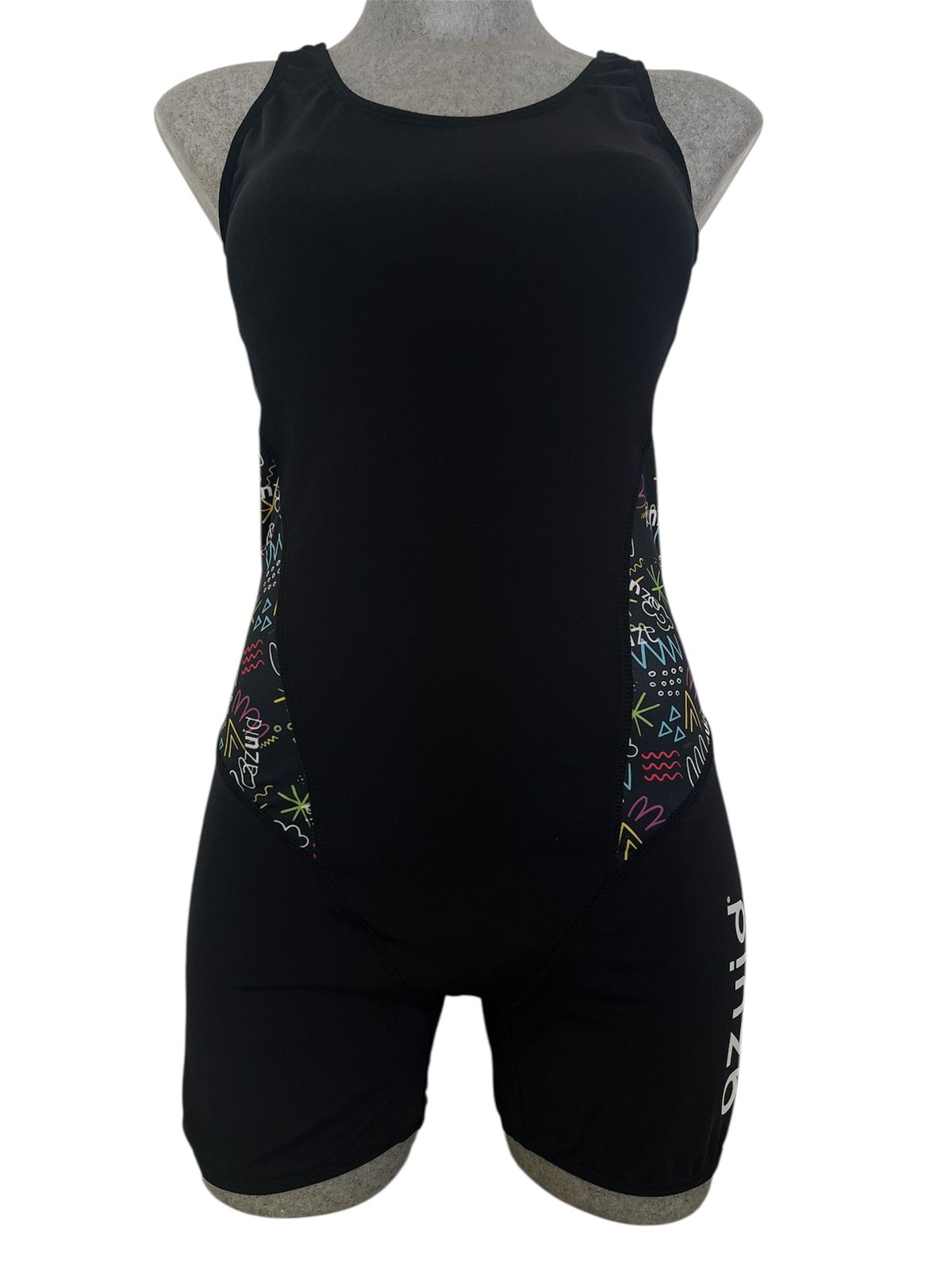 Hydro negro estampado  letras boxer mujer