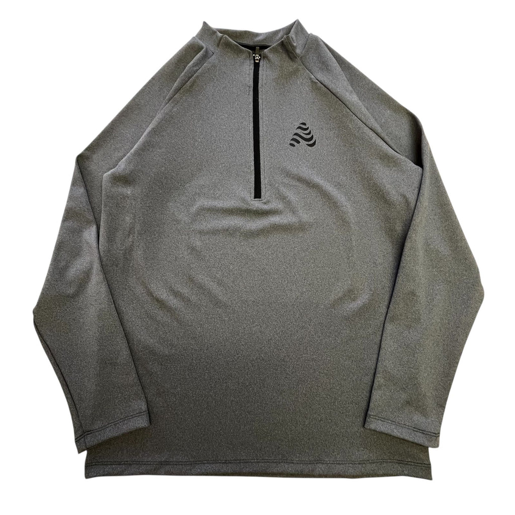 SUDADERA HALF ZIP GRIS OSCURO
