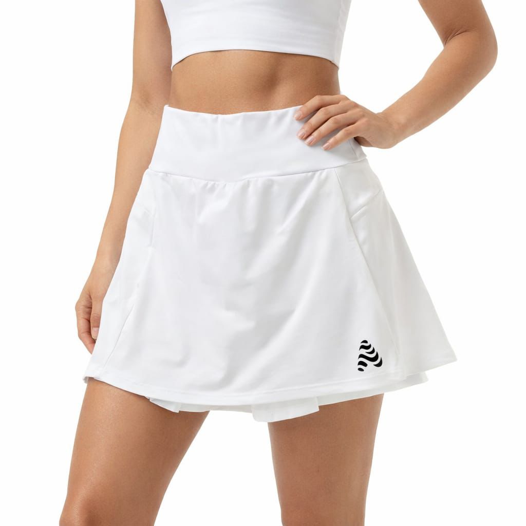 FALDA PADEL/ TENIS LISA COLOR BLANCO