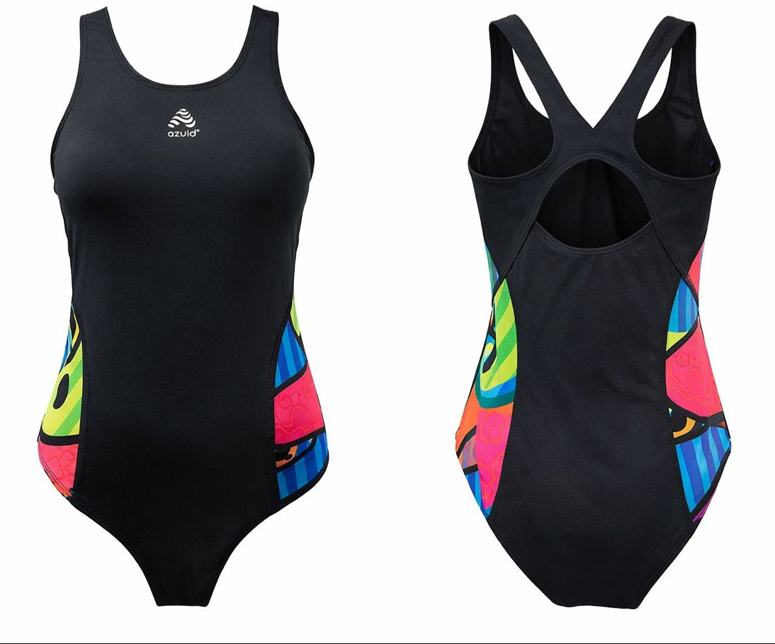 OZONO Negro estampado / corto dama