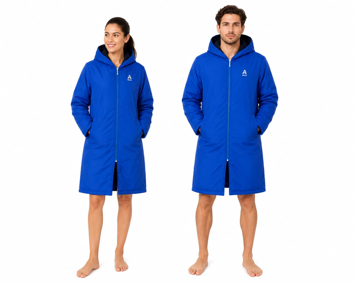 Parka Natación  Azul Rey/Negro Adulto