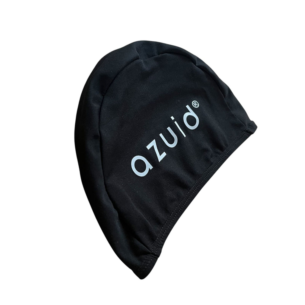Gorra Natación negra palabra Azuid