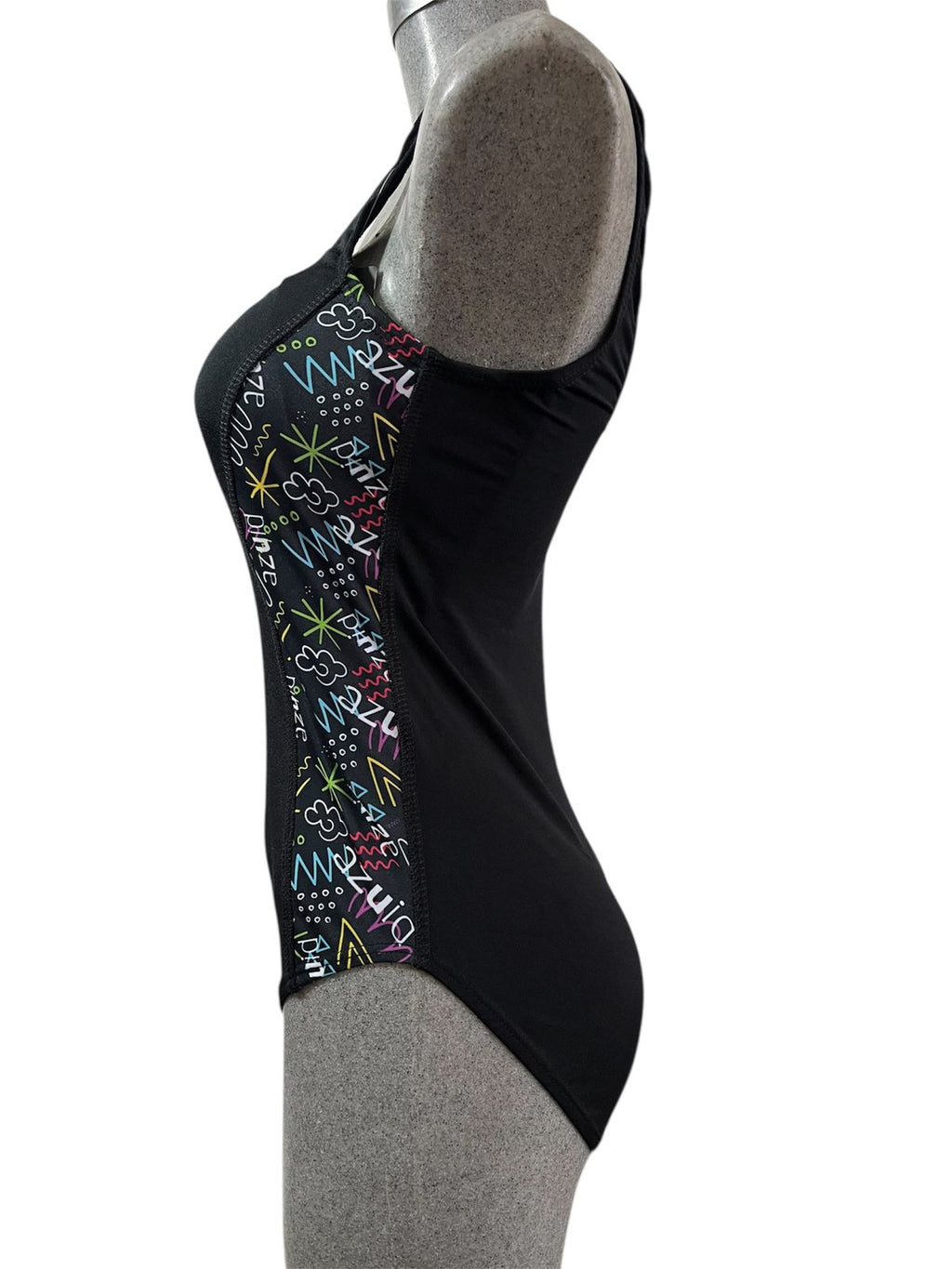 OZONO corto con copas mujer negro estampado