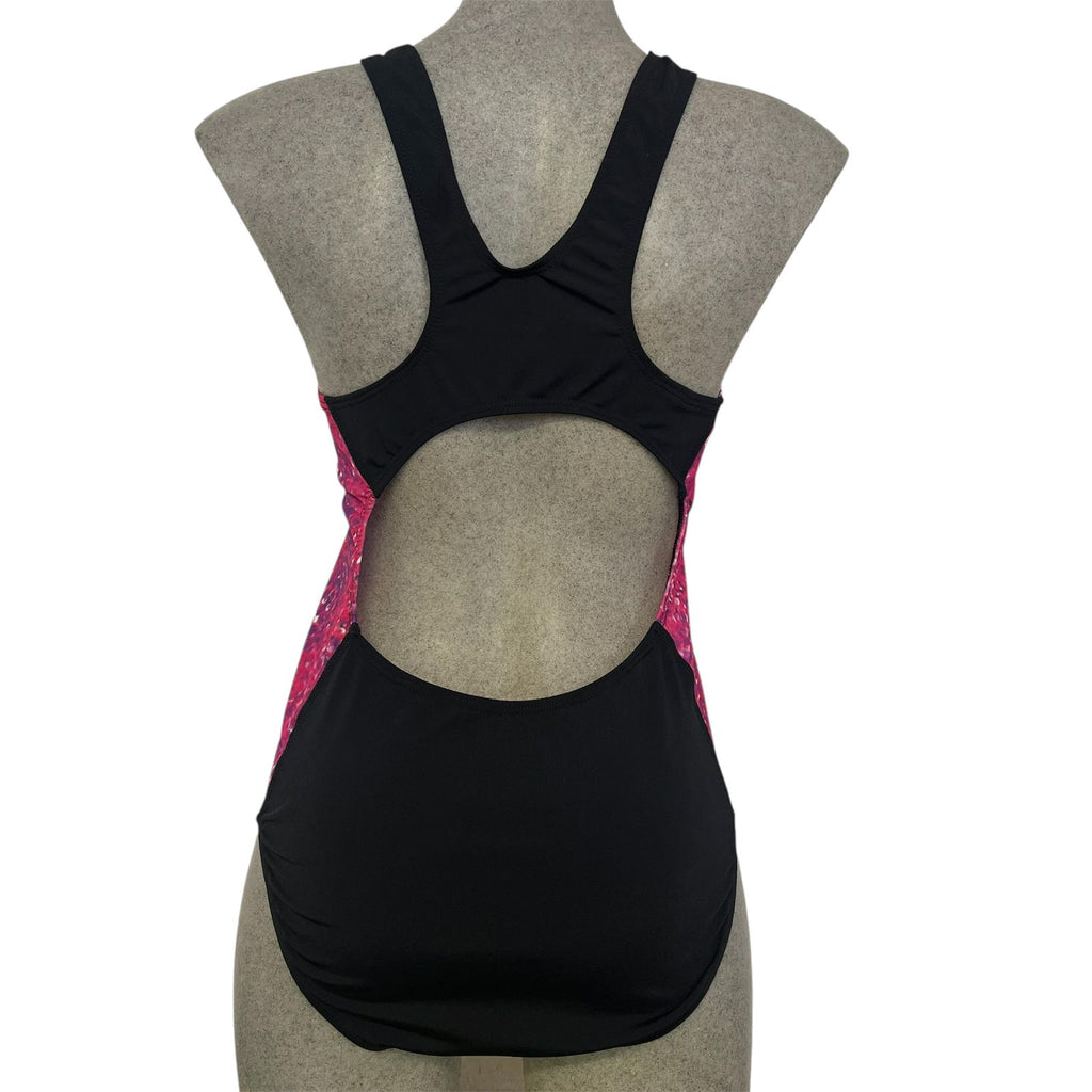 OZONO Negro Estampado rosa  / corto dama