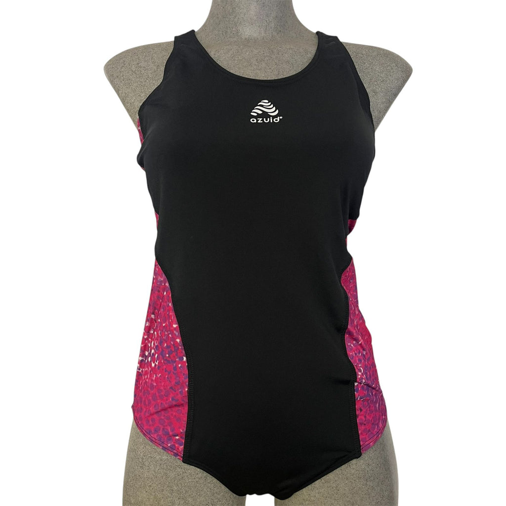 OZONO Negro Estampado rosa  / corto dama