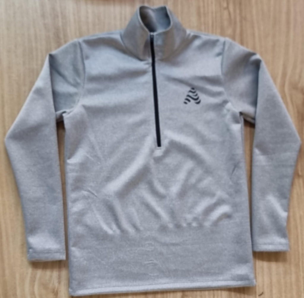 SUDADERA HALF ZIP GRIS